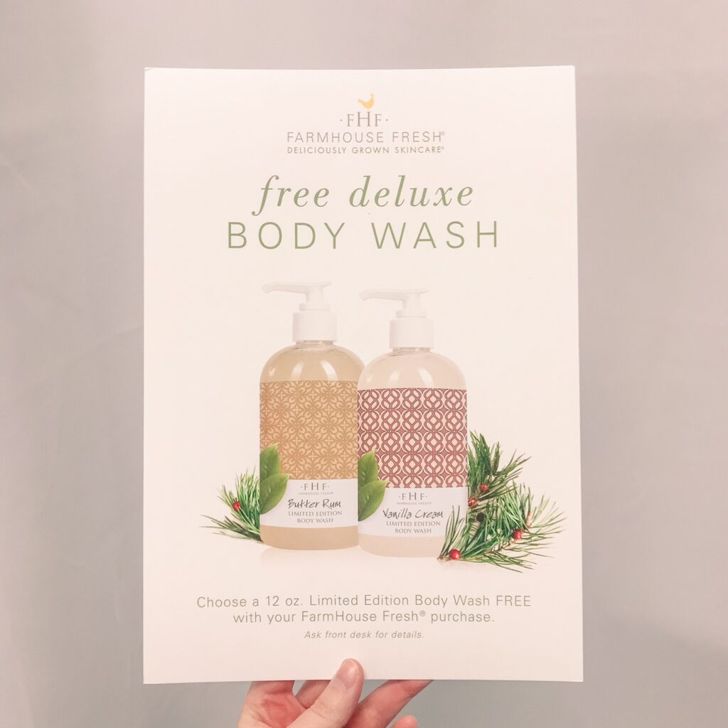 Free Gift With Purchase Limited Edition Body Wash From Farmhouse Fresh Sacred Oasis Massage